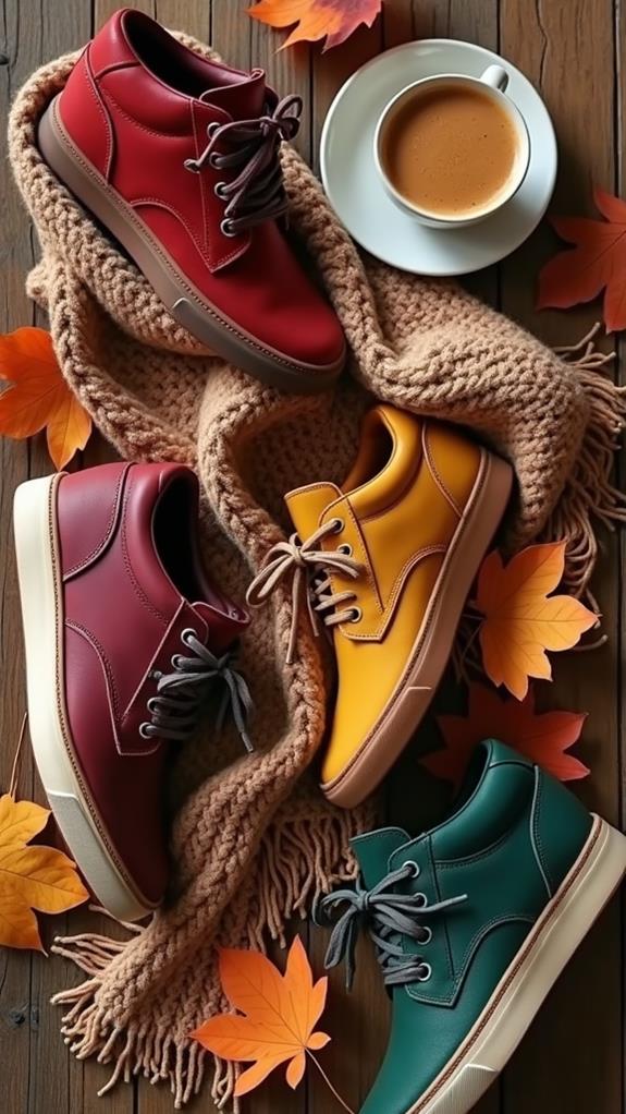 autumn inspired sneaker color palette