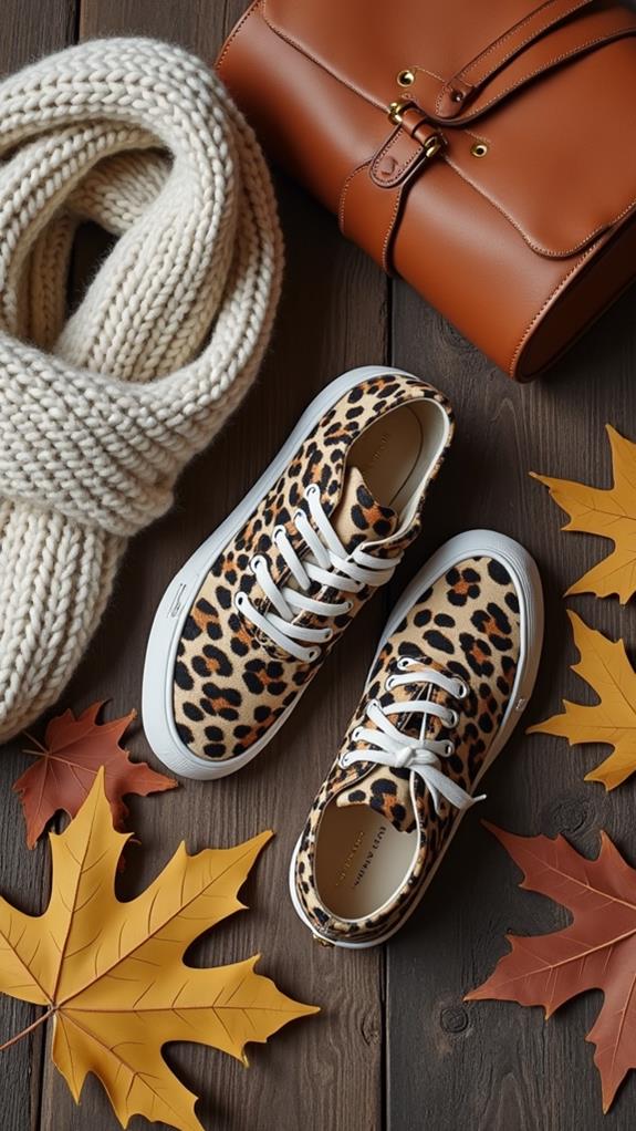 trendy animal print sneakers