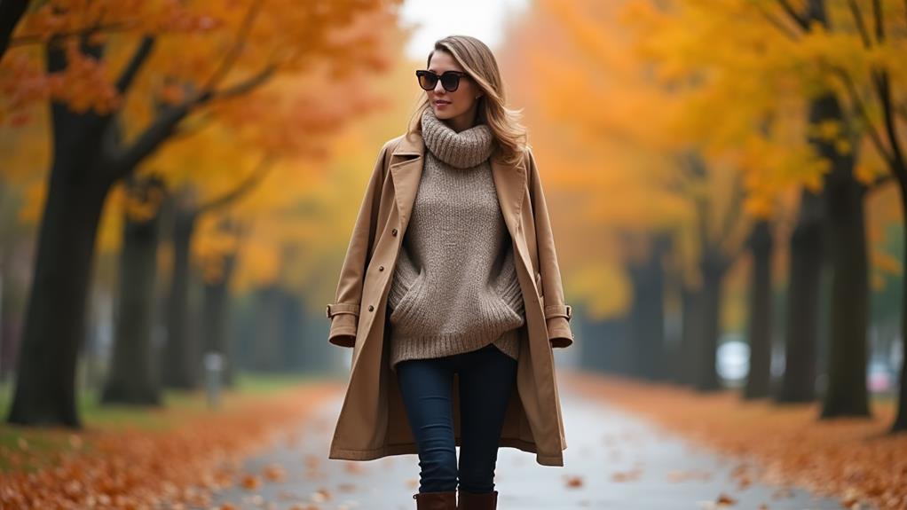 trendy layered winter fashion