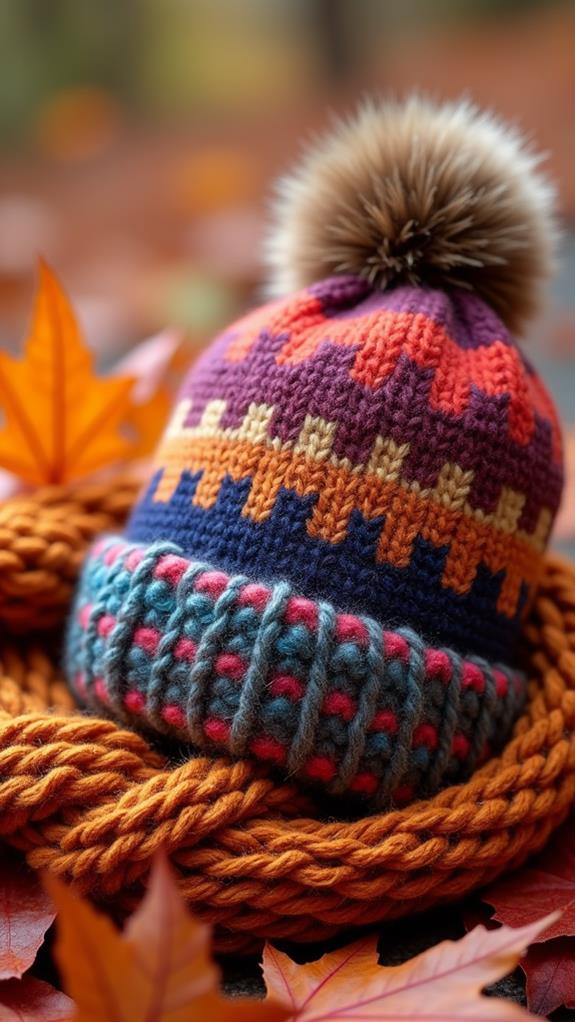 vibrant knit headwear accessory